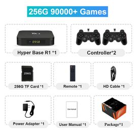 R1-256g-706-2 - Mini Console De Jeu Vidéo Rétro Avec 110000 Jeux Intégrés, 70 Émulateurs, 4k Tv Box, Arcade Box Pour Psp, Ps1, N64, Sega Saturn, Snes, Macloser, Dc