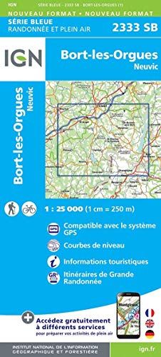Bort-Les-Orgues.Neuvic 1:25 000