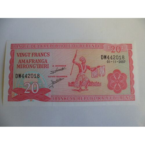 Burundi 20 Francs 2007  Neuf / Unc !!