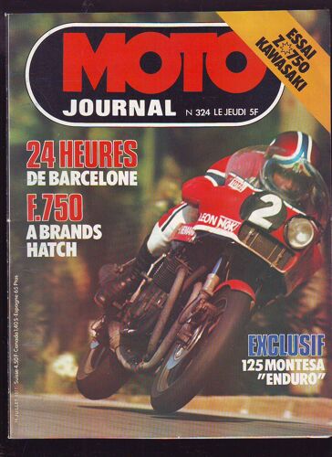 Moto Journal N°324: 1977. (Essai Z 750 Kawasaki)