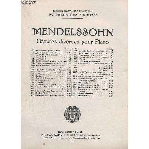 Oeuvres Diverses Pour Piano N°012 : Rondo Capriccioso - Op.14.