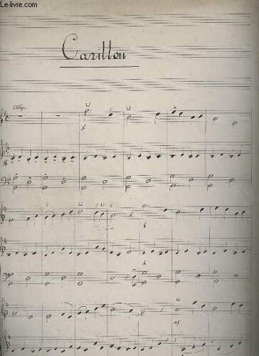 Carillon - Partition Manuscrite Pour Piano Et Violon.