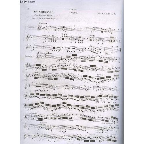 10° Serenade - Pour Piano Et Violon - Am 151 - Sur Lucia Di Lamermoor.