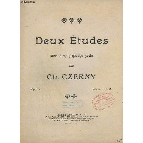 Deux Etudes Pour La Main Gauche Seule - Op. 735 - N°1 Et N°2.