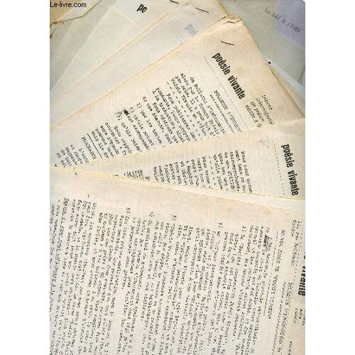 Poesie Vivante - Lot Decorrespondances Et De Bulletins D'information .