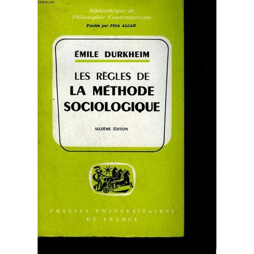 Les Règles De La Méthode Sociologique