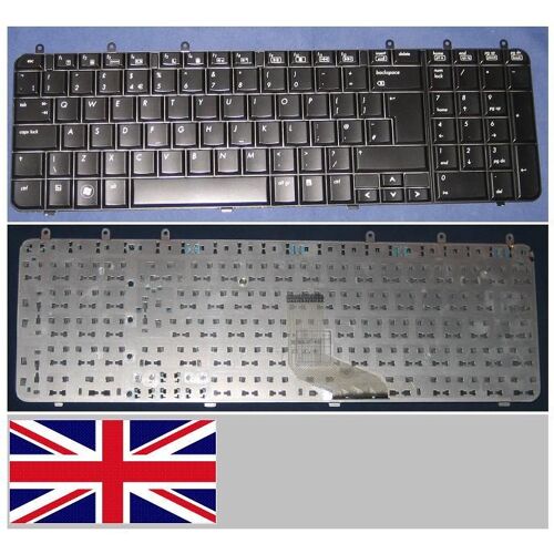 Clavier Qwerty UK Pour HP PAVILION DV7 DV7-1000 Series, Noir Brillant / Black Glossy