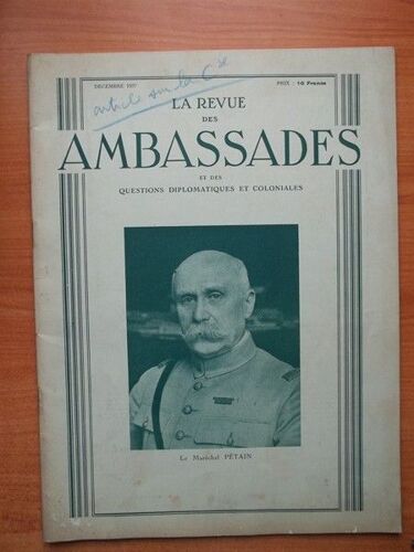 La Revue Des Ambassades Et Des Questions Diplomatiques Et Coloniales D?Cembre 1937