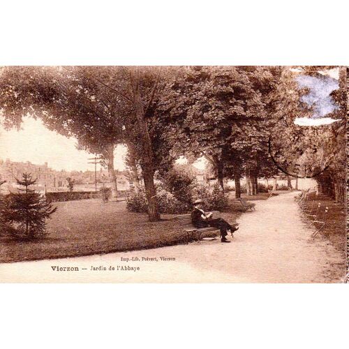 Carte Postale Ancienne, France, Cher ( 18 ), Vierzon, Jardin De L'abbaye