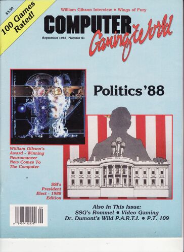 Computer Gaming World N° 51 - Politics'88 - Ssg's Rommel - Neuromancer -...
