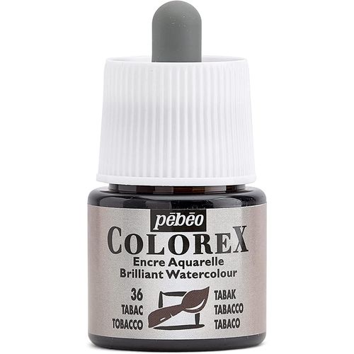 Pébéo Flacon 45ml Encre Colorex Aquarelle Tabac