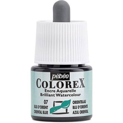 Pébéo Flacon 45ml Encre Colorex Aquarelle Bleu D'orient