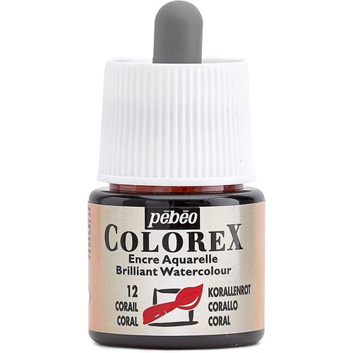 Pébéo Flacon 45ml Encre Colorex Aquarelle Corail