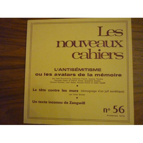 Les Nouveaux Cahiers. N° 56 Les Nouveaux Cahiers. N° 56