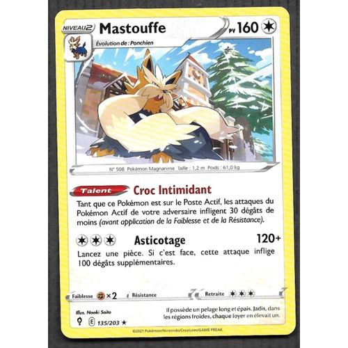 Carte Pokémon Mastouffe 135/203 - Evolution Céleste (Fr)