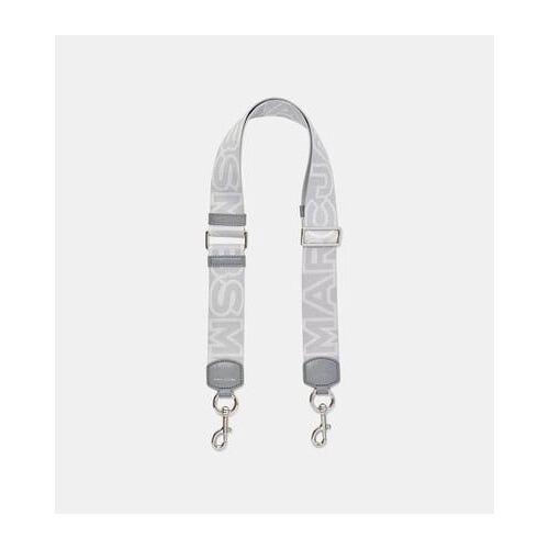 MARC JACOBS - Bandoulière de sac The Outline Logo Webbing Strap - Gris