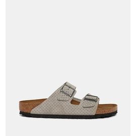 Birkenstock Sandalestroites Arizona Bs Suède Perforé Gris