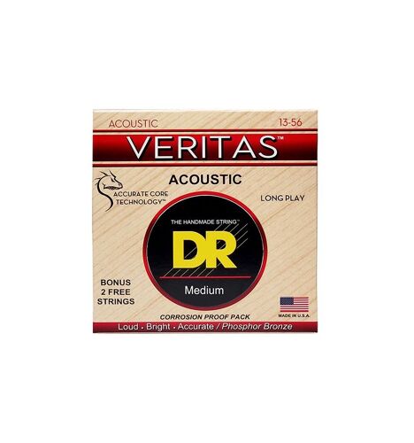 Dr Vta-13 - Veritas - Coated Core Technology, Jeu Guitare Acoustique, Medium 13-56