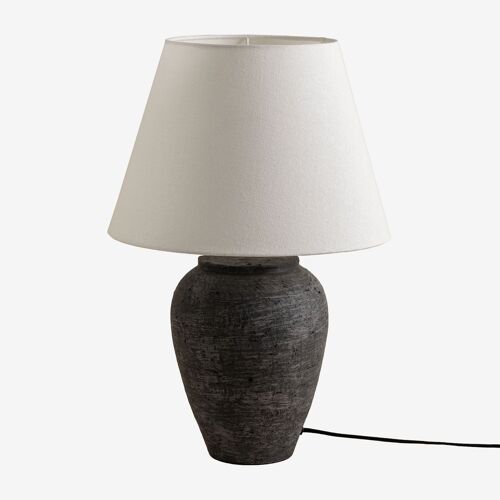 Lampe De Table Ximena En Lin Et Terre Cuite