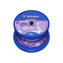 Verbatim - 50 x DVD+R - 4.7 Go 16x - argent mat - spindle