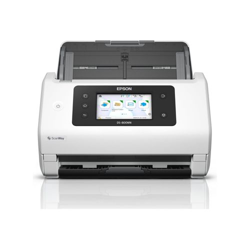 Epson WorkForce DS-800WN - Scanner de documents - Recto-verso - A4/Legal - 600 dpi x 600 dpi - jusqu'à 50 ppm (mono) / jusqu'à 50 ppm (couleur) - Chargeur automatique de documents (100 feuilles)...