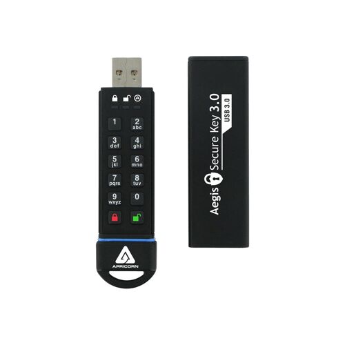Clé sécurisée Apricorn Aegis 3.0 - Clé USB - chiffré - 30 Go - USB 3.0