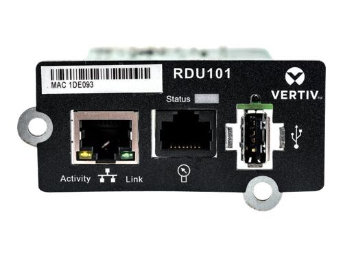 Liebert Intellislot Carte de communication - Carte de supervision distante - 10/100 Ethernet x 1 - pour P/N: GXT5-6000MVRT4UXLN, GXT5-6KL630RT5UXLN, GXT5-8000HVRT5UXLN, GXT5-8000MVRT6UXLN