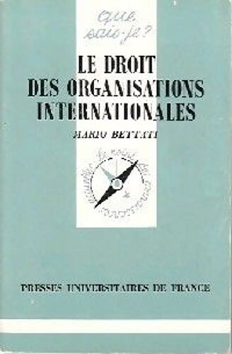Le Droit Des Organisations Internationales