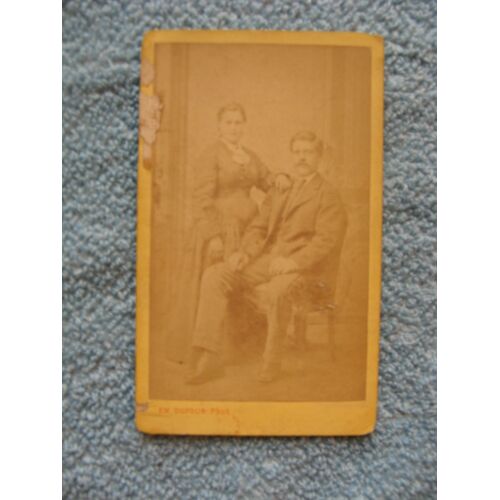 Photo Carte Cabinet Vers 1880 Portrait Couple - Em Dufour Dijon