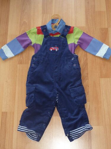 Salopette Velours Et Polo Garçon 9 Mois