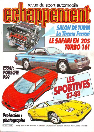 Echappement N°211: Revue Du Sport Automobile. Mai 1986