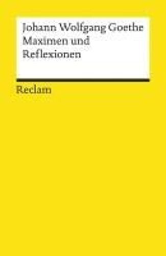 Maximen Und Reflexionen