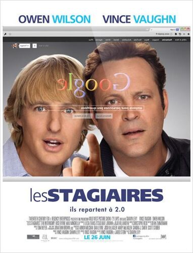Les Stagiaires - Affiche Originale De Cinéma - Format 40x60 Cm - Un Film De Shawn Levy Avec Vince Vaughn, Owen Wilson, Rose Byrne, Aasif Mandvi, Max Minghella, Josh Brener - Année 2013