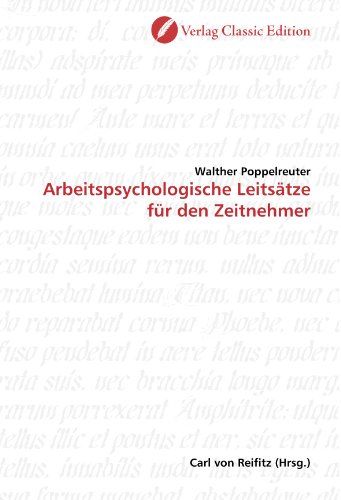 Arbeitspsychologische Leitsaetze Fuer Den Zeitnehmer