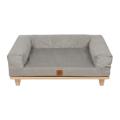 Animood Canapé-Lit Pour Chien Sonya Taille : Universelle, Couleur : Gris, Matériau : Welur/Sztruks