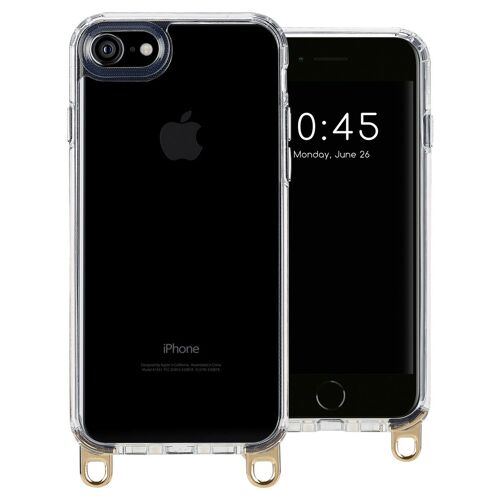 Selencia Coque avec crochets amovibles iPhone SE (2022 / 2020) / 8 / 7 Transparent