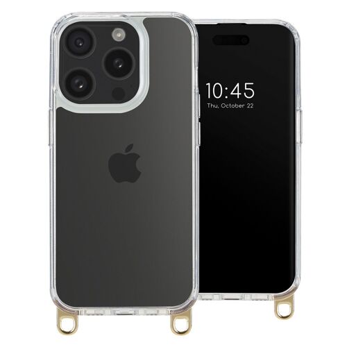 Selencia Coque Avec Crochets Amovibles Iphone 15 Pro Transparent