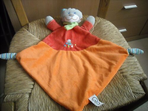 Doudou Plat Chat Orange Et Rouge Mots D'enfants
