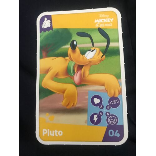 Carte Jouons Revons N.4 : Pluto - Mickey Et Ses Amis - Disney - Auchan - 2024