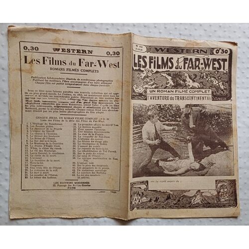 Western Films Far West # 53 1931 L Aventure Du Transcontinental Cine Roman