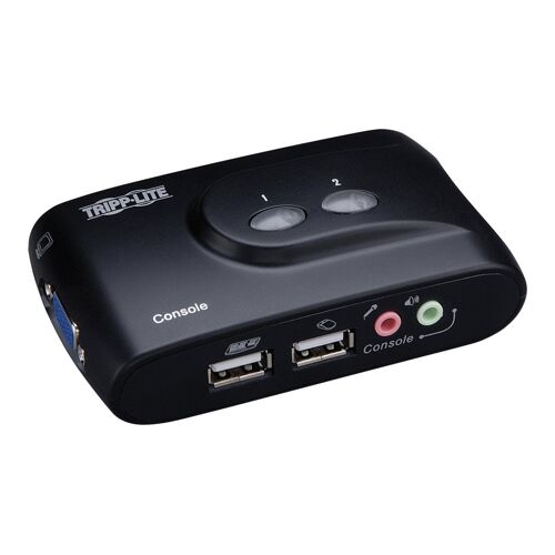 Eaton Tripp Lite series 2-Port Desktop Compact USB KVM Switch with Audio & Cable Kit - Commutateur KVM - 2 x KVM port(s) - 1 utilisateur local - de bureau