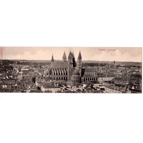 Belgique - Tournai - Carte Ancienne Panorama (2 Volets)