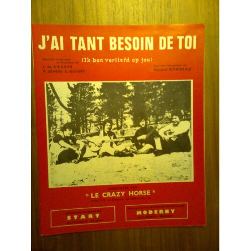 Partition "J'ai Tant Besoin De Toi" (Crazy Horse)