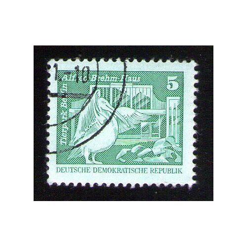 Allemagne Rda Oblitération Ronde Used Stamp Pélican Alfred Brehm Haus Tierpark Berlin