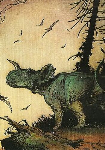 Lost Worlds By William Stout Carte Collector N° 24 Centrosaurus