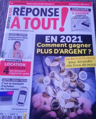 Magazine Réponse À Tout Janvier 2021 Comment Gagner Plus D Argent