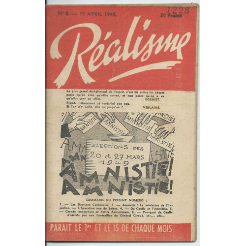 Réalisme N° 8 (15 Avril 1949 )