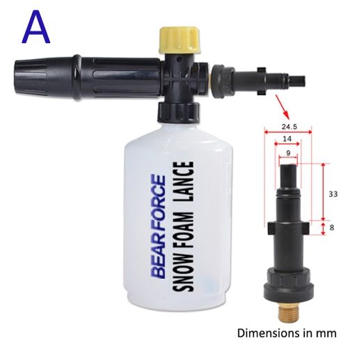 A - Plastic Adapter Pulvérisateur De Mousse Haute Pression | Nettoyeur À Haute Pression, Générateur De Mousse, Pistolet À Savon, Pour Huter, Nettoyeur À Pression