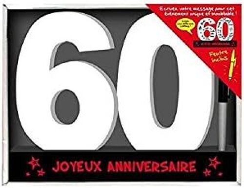 p2g - Dédicaces 3D Anniversaire 60 Ans - 23 x 29 cm