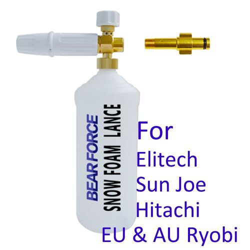 Mousse Générateur Neige Mousse Lance Voiture Mousse Lavage Mousse Buse Haute Pression Savon Mousse Pour Elitech Sun Joe Hitachi Ryobi Laveuse